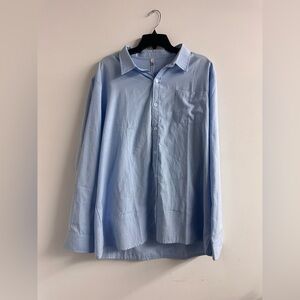 Light Blue Men's Casual Button Down Shirt
